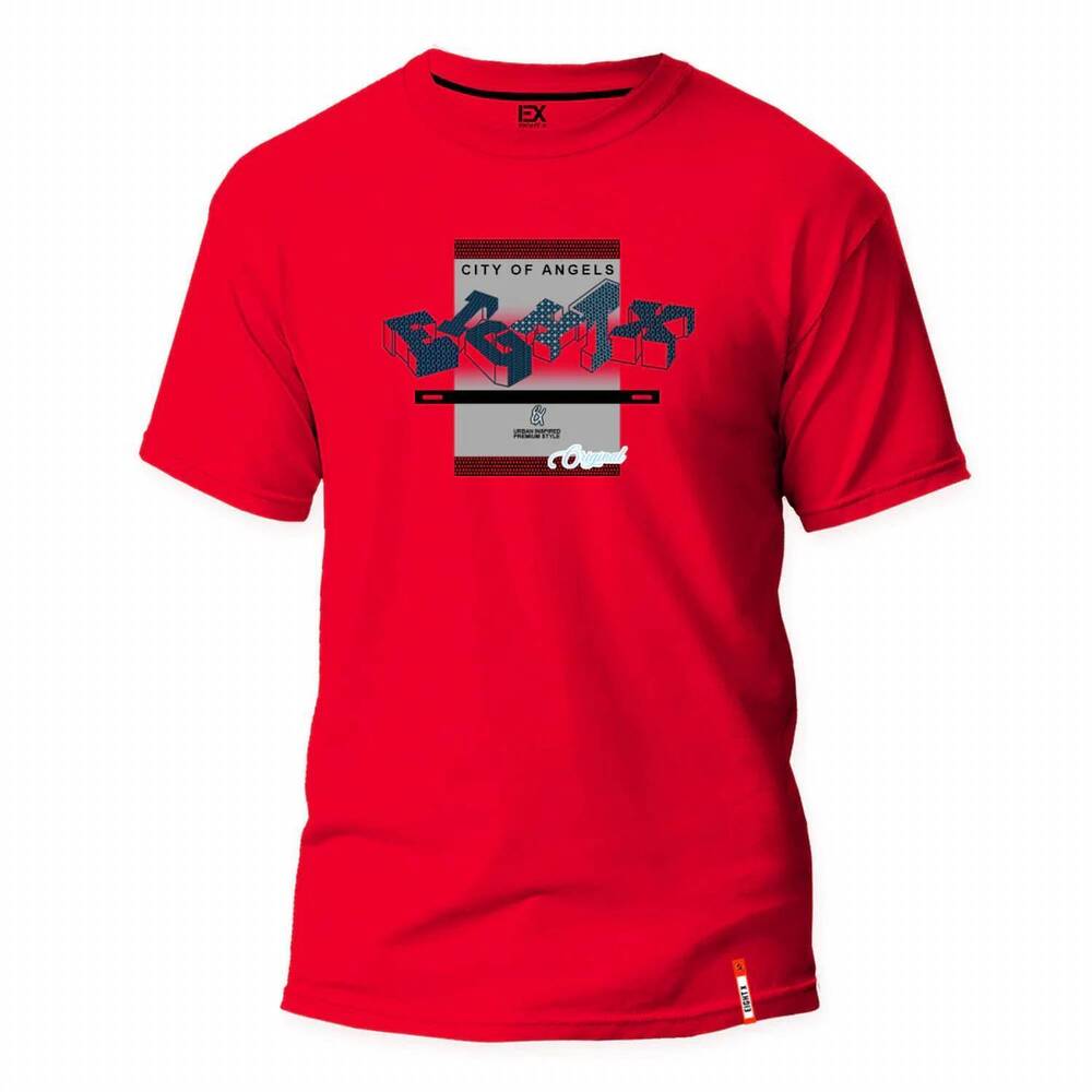 NEW EIGHT X men's blocks 8x street t-shirt in red